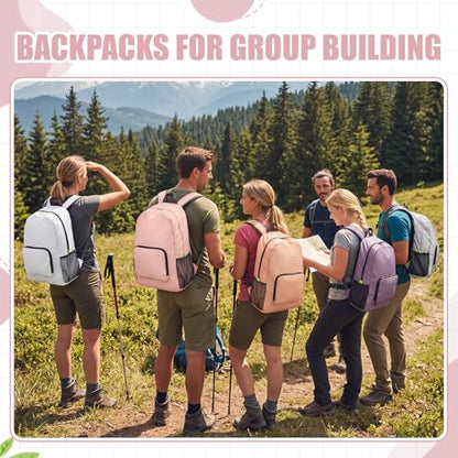 Jexine 10 Pcs Backpacks in Bulk 16.5 Inches Back Pack Basic Backpack for Adult Lightweight Outdoor Travel Book Bags(Soft Neutrals) - color: Soft Neutrals