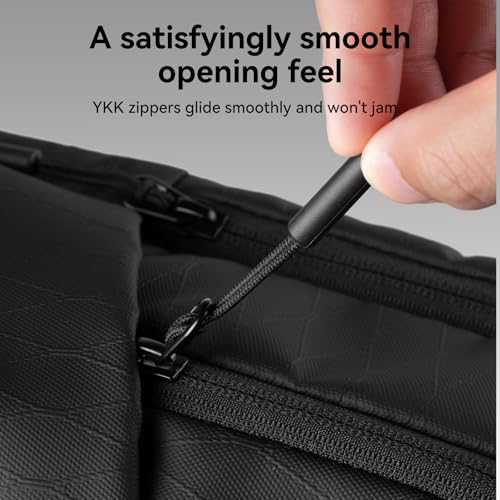 Muzee Lightweight Business Commute Backpack, Waterproof Laptop Backpack with Digital Protective Case, Hidden Pockets & YKK Zippers, 830g Ultra-Light for Men Women Office Travel