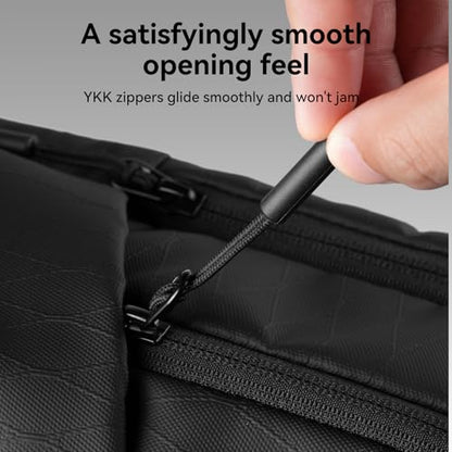 Muzee Lightweight Business Commute Backpack, Waterproof Laptop Backpack with Digital Protective Case, Hidden Pockets & YKK Zippers, 830g Ultra-Light for Men Women Office Travel