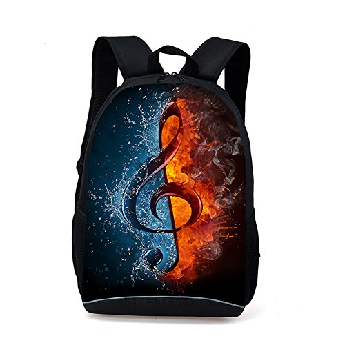 CAIWEI 17 Inch American Football Backpack School Bag (Burning notes) - color: Burning Notes, size: 17.2*11.7*5.5 Inch