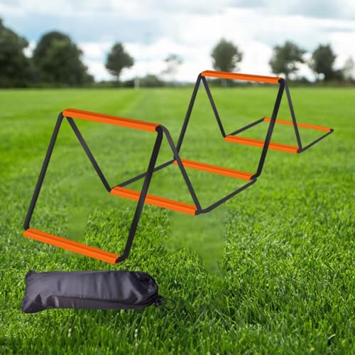 Agility Ladder Soccer Agility Ladder Football Speed Ladder Workout Agility Ladder Carbon Steel Foldable Suitable for Adults Athletes Coaches Team TRAI - size: 6 Grids With Bag