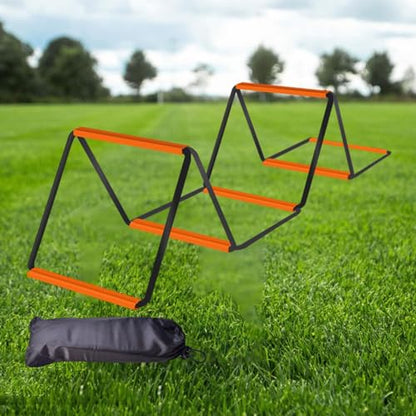Agility Ladder Soccer Agility Ladder Football Speed Ladder Workout Agility Ladder Carbon Steel Foldable Suitable for Adults Athletes Coaches Team TRAI - size: 6 Grids With Bag