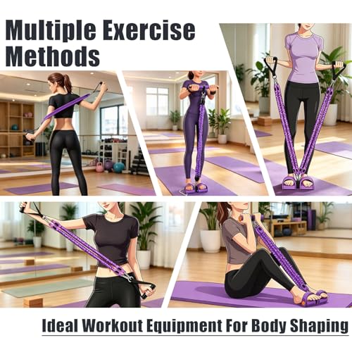 Bands for Foot Pedal Resistance Band with Handle, Adjustable Multifunction Bands for Sit up Exercise/Home Yoga Workout Fitness/Abdomen Waist Arm Leg Strength Slimming Training Bodybuilding