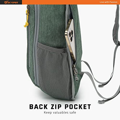 SKYSPER Small Daypack 10L Hiking Backpack Packable Lightweight Travel Day Pack for Women Men - color: Green, size: 10l