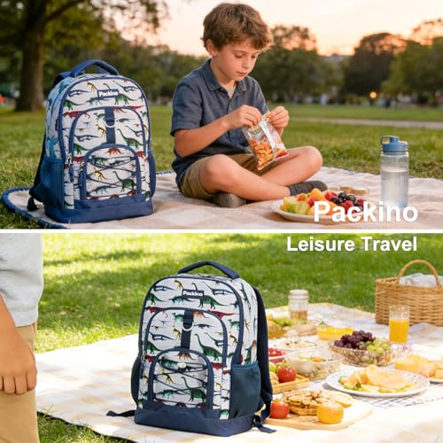 School Backpack for Teen Girls Bookbags, Large Capacity Water Resistant Laptop Bags Elementary High School Women Travel Daypacks - color: Dinosaur