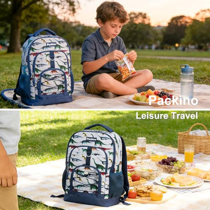 School Backpack for Teen Girls Bookbags, Large Capacity Water Resistant Laptop Bags Elementary High School Women Travel Daypacks - color: Dinosaur