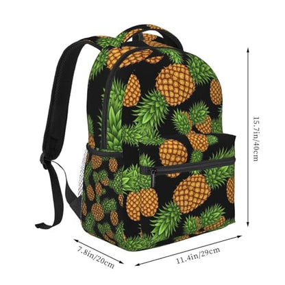 Stylish Travel Backpack Upside Down Pineapple, Commuter Daypack with Laptop Compartment for Work, Trips and Gym - color: Pattern (228)