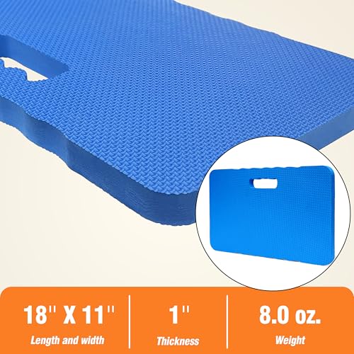 Gardzen 3-Pack Garden Kneeling Pad, EVA Foam Kneeler Pad for Gardening, Baby Bath, Yoga, Pilates, Exercise, 18" x 11" x 1", Blue - size: 18" x 11" x 1" - 3 Pack