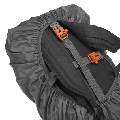 PATIKIL Waterproof Backpack Rain Cover with Anti-Slip Cross Buckle Straps & Drawstring Bag for Hiking Camping Traveling - color: Gray, size: Small