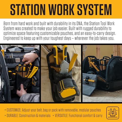 Carhartt Station Tool Pouches, Durable Organizer, Compatible with all Station Tool Bags, Large - size: Large