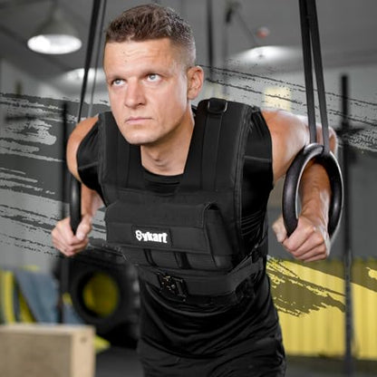 Weighted Vest Men 26lbs | 35lbs | 45lbs, Weighted Workout Vest With Removable Iron Weights, Weight Vest for Men and Women, Heavy Duty Weighted Exercise Vest for Strength Training Running Walking - size: 26lbs