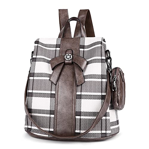 ZOCAI Backpack Purse for Women Fashion Backpack Purses PU Leather Daypacks Anti-Theft Shoulder Bag Satchel Purse - color: 1-khaki/Khaki