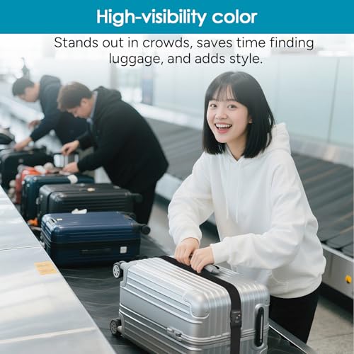 Travel Inspira Luggage Straps with TSA Approved Lock, Heavy-Duty Adjustable Suitcase Belt for 20-28 Inch Travel Suitcase, Durable Nylon Anti-Theft Protection, Black - color: Black
