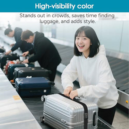 Travel Inspira Luggage Straps with TSA Approved Lock, Heavy-Duty Adjustable Suitcase Belt for 20-28 Inch Travel Suitcase, Durable Nylon Anti-Theft Protection, Black - color: Black