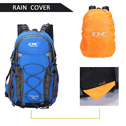 Diamond Candy Waterproof Hiking Backpack for Men and Women, Lightweight Day Pack for Travel Camping | Waterproof - color: Darkblue