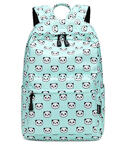abshoo Lightweight Cute Panda Backpacks for Girls School Backpacks With Lunch Bag (3pc Panda Teal) - color: 3pc Panda Teal