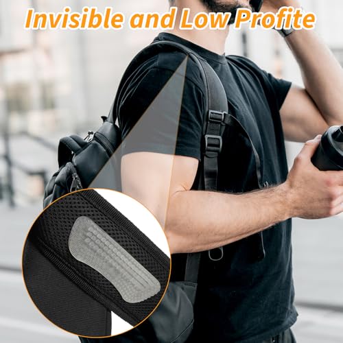 4 Pcs Shoulder Bag Straps Gripper Anti-Slip, Silicone Purse Shoulder Strap Grippers for Bags, Non-Slip Convex Dots Strap Gripper Holder for Men, Women Handbag Gummy - color: clear