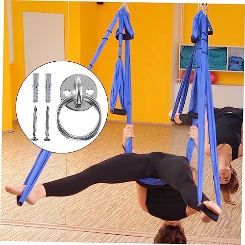 1Set Wall Mount Suspension Trainer Bracket Durable Ceiling Anchor for Resistance Bands Gymnastic Rings Yoga Swings Battle Ropes Easy Installation for Workouts
