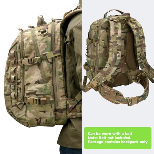 EXCELLENT ELITE SPANKER 40L Tactical Military Backpack for Men and Women Large Rucksack Assault Pack Bag for Outdoor Camping, Hiking(Multicam) - color: Multicam