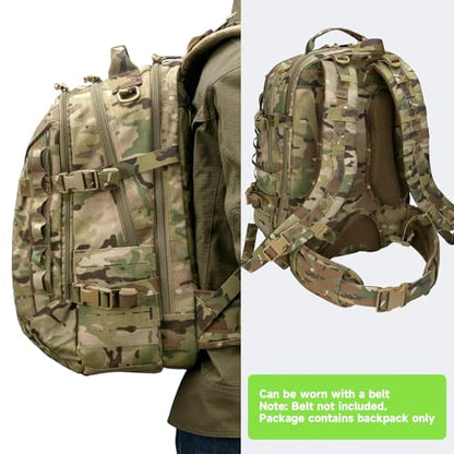 EXCELLENT ELITE SPANKER 40L Tactical Military Backpack for Men and Women Large Rucksack Assault Pack Bag for Outdoor Camping, Hiking(Multicam) - color: Multicam