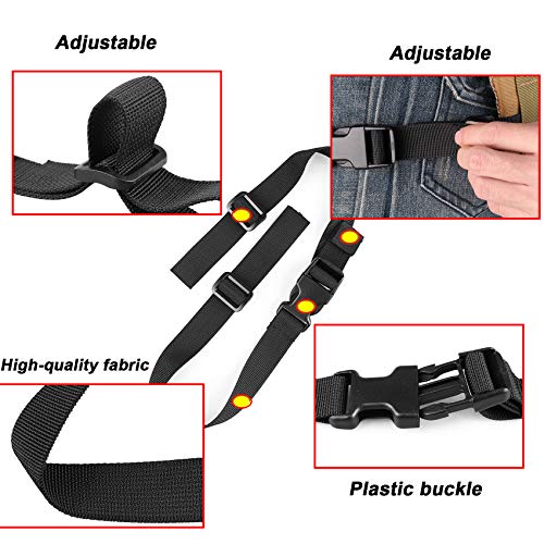 XTACER Backpack Chest Strap Adjustable Backpack Sternum Strap Chest Belt with Buckle (Pack of 4) - color: BLACK