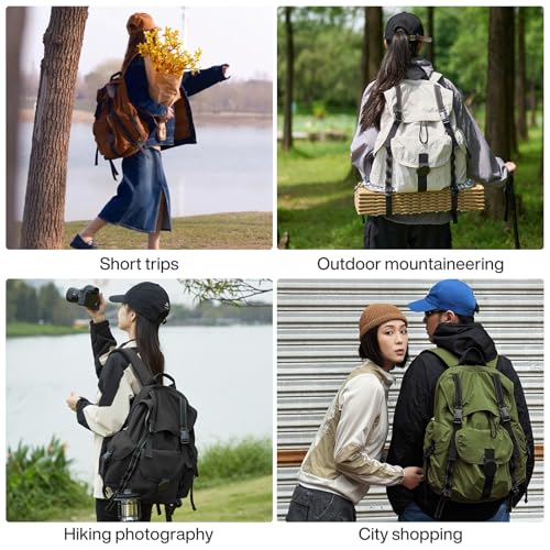 mixi Travel Backpack for Women Men, 18 Inch Carry On Laptop Backpack Flight Approved fits 16'' Laptop, Lightweight Waterproof Hiking Backpack Travel Outdoor Business Casual Daypack, Brown - color: Brown