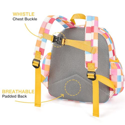 STEAMEDBUN Kids Backpack for Boys Girls 5-8, 15inch Girls Boys Backpacks Kindergarten - color: Lively Checkerboard, size: SMALL-15"H(fit folder)