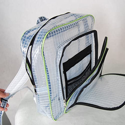 ESD 15.7inch 40cm*35cm*15cm anti-static clear backpack,cleanroom engineer tool bag full cover pvc for put computer tool working in clean room 1PCS … - color: One Piece Green Small