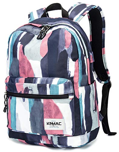 Kinmac Waterproof Laptop Travel Outdoor Backpack with USB Charging Port for 13 inch 14 inch and 15.6 inch Laptop（Watercolor） - color: Grafffiti