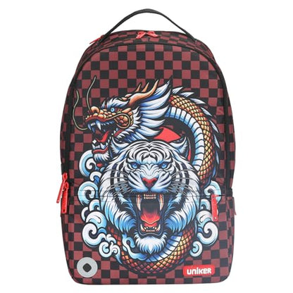 Graffiti Backpack, Designer Laptop Backpack for 15.6 Inch Work,Water Resistant Backpack Computer Bag, DragonTiger - color: Dragontiger