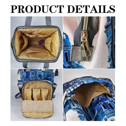 Custom Diaper Bag with Name, Personalized School Bag Cute Calf Pattern, Monogram Nappy Backpack with Thermal Pockets for Adults Kids, Large Capacity Waterproof Diaper Bag, Travel Gifts - color: Color-11