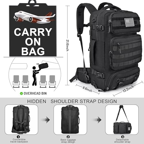 DEYACE 40L Travel Airline Backpack Men TSA Approved with Shoes Compartment | YKK-Zipper ,Fits 17.3 Inch Laptop,AER Travel Pack,Carry-on Size, Everyday Use Laptop Bag,for Weekender