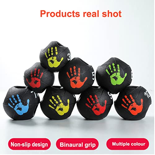 Professional 3KG-10KG Double Handle Grip Medicine Ball - for Weights Training MMA Boxing Exercise Fitness (J 9KG) - size: 9KG