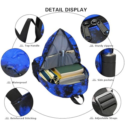 Kids Backpack School Backpack for Boys, Elementary Primary Middle School Bags With Lunch Bag & Pencil Case, Lightweight Laptop Backpack College Bookbag Travel Dayback, Blue - style: Skateboard-blue1