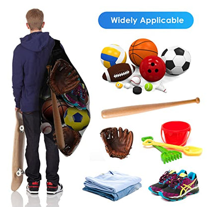 BROTOU Extra Large Sports Ball Bag Mesh, Basketball Bags Team Balls, Adjustable Shoulder Strap, Ball Bags for Holding Soccer, Football, Volleyball, Swimming Gear (30” x 40”) - color: 5PCS