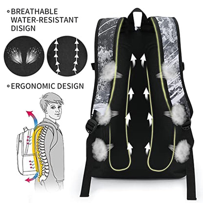 rickyh style School Backpack Travel Bag for Men & Women Lightweight College Back Pack with Laptop Compartmen - color: 04 Ink
