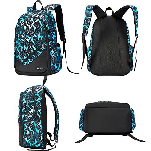 bunie School Backpack for Boys Large Bookbag Boys Backpacks Elementary Middle High School Bags Kids Cool Back Pack Children 7 8 9 10 11 12 13 14 15 16 Years Old (Blue) - color: Blue
