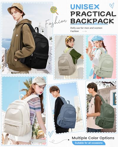Black Backpack for School, High School Bookbag Back Pack for Teens Girls Boys, Lightweight College Backpack Bookbag for Women Men, Simple Casual Daypack Backpack Mochilas Escolares para Adolescentes - color: A0-black