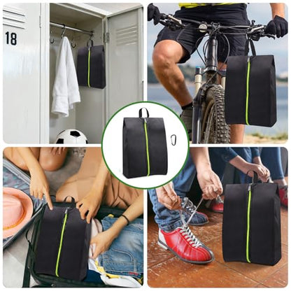 Roliwils Smell Proof Shoe Cleat Bag with Reinforced Handle | Odor-resistant Cleat Bag with Carabiner | Travel Shoe Organizer for Men | Baseball Soccer Footwear Storage - size: 1P