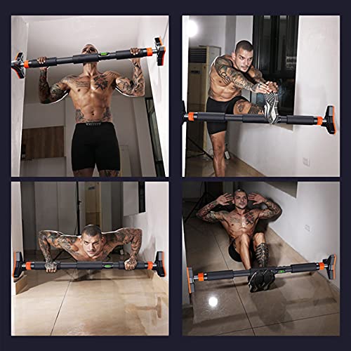 Pull Up Bars Chin Up Bar with No Screws for Doorway, Chin Up Bar with Locking Mechanism Max Load 250kg, Home Gym Upper Body Workout Bar, 73-100cm