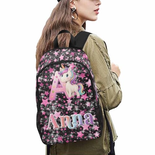 Personalized Backpacks For Girls Custom Backpack For Girls Back to School Customized Name Backpacks Custom Bookbag Set Gifts For Daughter, Granddaughter, Niece - color: A04
