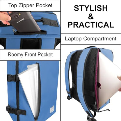 Small Carry-on Backpack Flight Approved Lightweight Casual Laptop Backpack MacBook Pro 16 Travel Gym Sport Daypack, Light Blue - color: Light Blue
