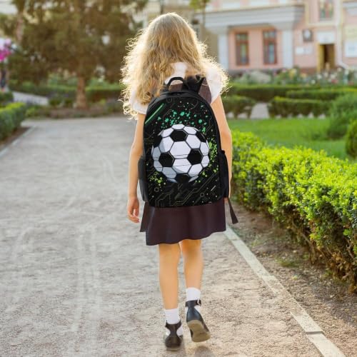 Football Backpack, Durable Polyester Daypack with Laptop Compartment, Reinforced Bottom, Adjustable Shoulder Straps And Multi Pockets for Travel And Daily Use - color: Football