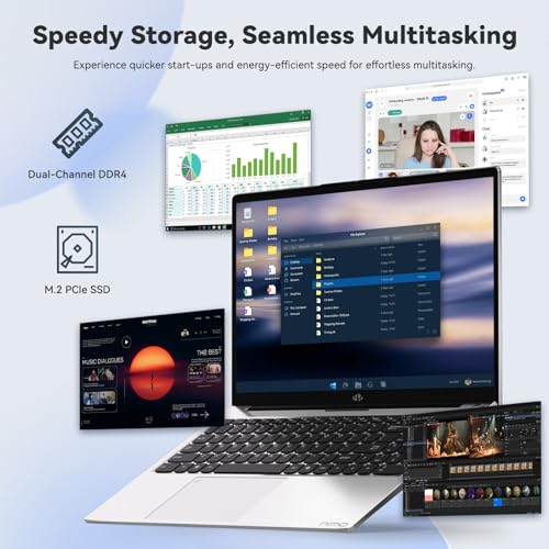 NIMO 15.6" FHD IPS Laptop, Intel Core i3-1215U (Beats i5-1135G7 Class), 16GB RAM, 512GB SSD, Windows 11 Home, Wi-Fi 6, Backlit Keyboard, Fingerprint, USB-C 65W Fast Charge, Bluetooth 5.2, 180° View - color: Silver, style: 16GB RAM | 512GB SSD