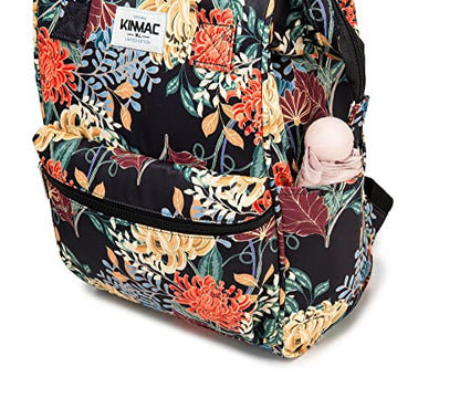 Kinmac Wide Open Style Laptop Backpack for Laptop Up to 15.6 Inch Men Women Travel Outdoor Backpack (Golden Chrysanthemum) - color: Golden Chrysanthemum（open Wide）