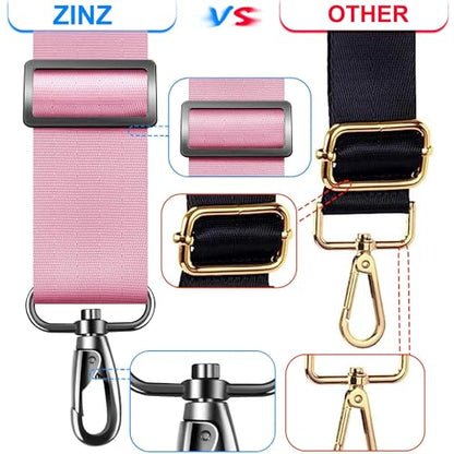 60" Shoulder Strap with Adjustable Thick Removable Pad and Metal Swivel Hooks Fit Laptop Crossbody Bag,Briefcase Duffel Bags - color: Pink