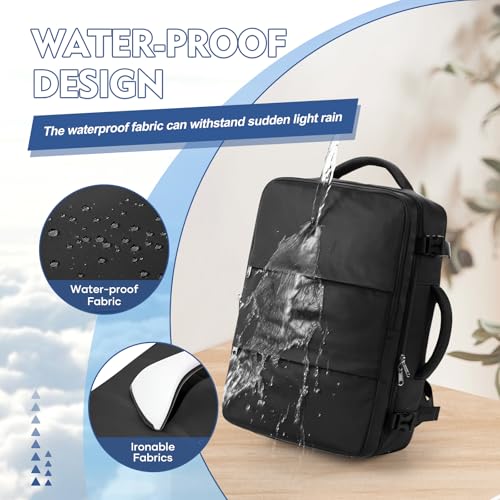 suradar Small Travel Backpack for Women Men,Carry On Backpack Flight Approved Hiking Backpack Rucksack Casual Daypack Personal Item Travel Weekender Essentials Backpacks - color: A2-black, size: Small