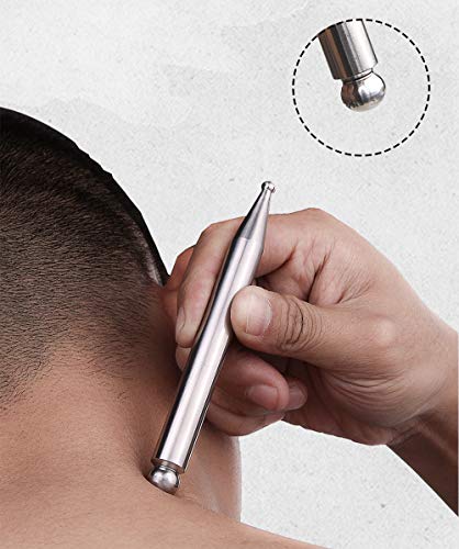 FeelFree Sport Stainless Steel Manual Acupuncture Pen-Deep Tissue Massage Tool- Reflexology Trigger Point Massage Tools for Relief Pain Full Body Relaxing Self-Massage Acupressure Bar - style: Modern