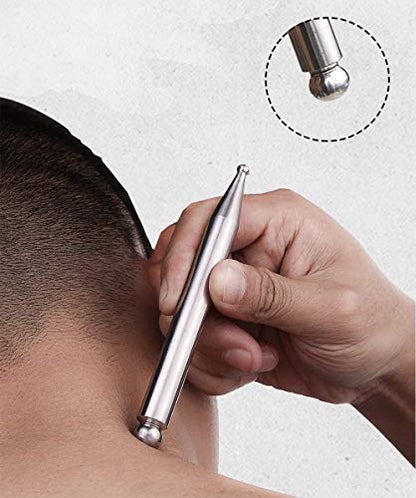 FeelFree Sport Stainless Steel Manual Acupuncture Pen-Deep Tissue Massage Tool- Reflexology Trigger Point Massage Tools for Relief Pain Full Body Relaxing Self-Massage Acupressure Bar - style: Modern