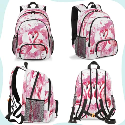 Flamingo Laptop Backpack for Women Men, Work Computer Backpacks, 18.3 Inch Large Computer Nurse Teacher Bags Travel Casual Daypack - color: Multicolor 1